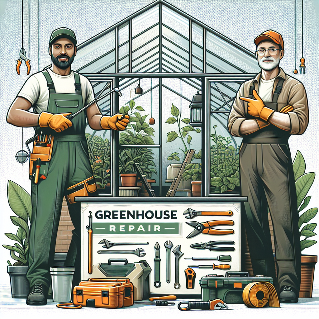 Gewächshaus-Reparatur