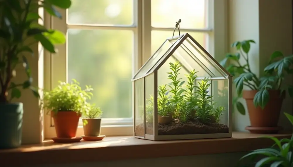 Das Gewächshaus Glas an der Fensterbank: Ideal für kleine Räume