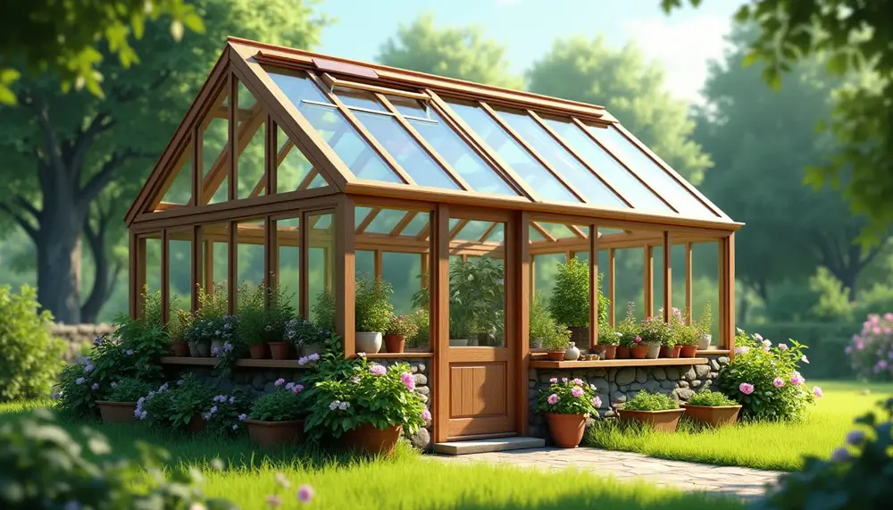 Das Gewächshaus Glas im Landhausstil: Charmant und funktional