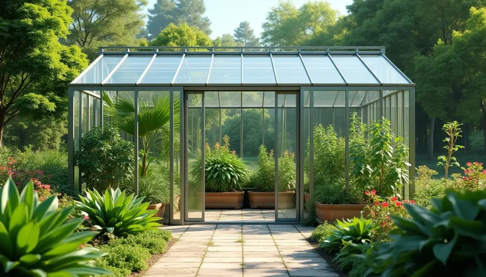 ein-gewaechshaus-aus-glas-mit-schiebetuer-ihre-vorteile