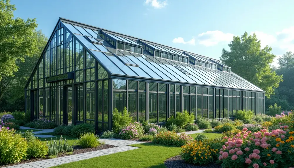 Gewächshaus Glas und Eisen: Haltbarkeit und Ästhetik vereint