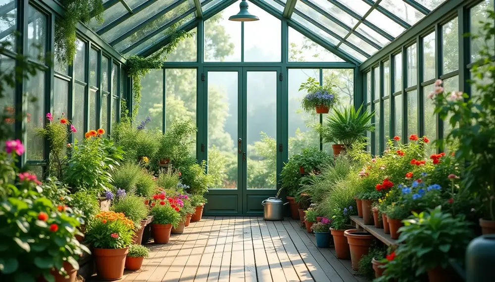 Optimale Nutzung eines Gewächshauses aus Glas mit 100 qm