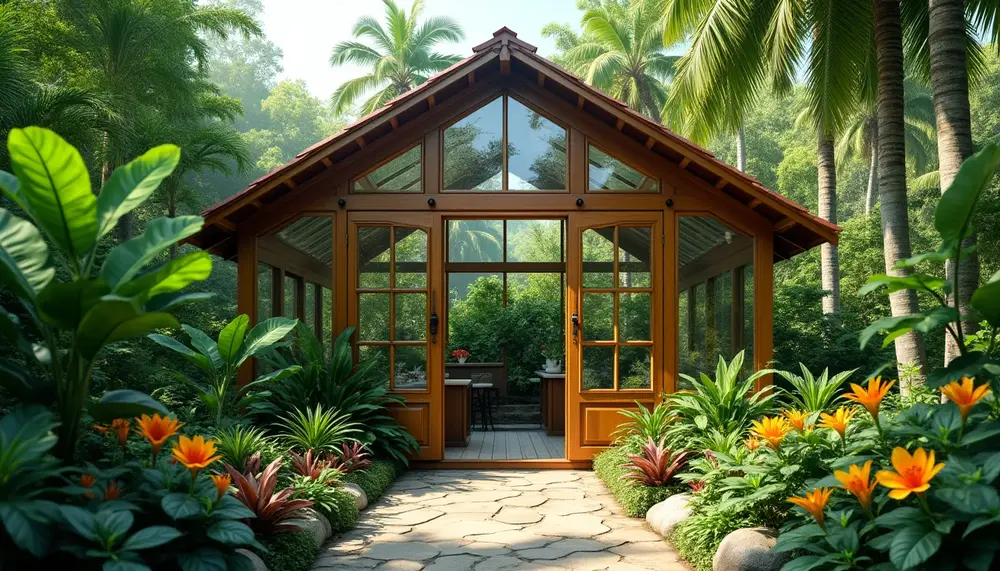 So gestalten Sie ein tropisches Gewächshaus in Ihrem Garten